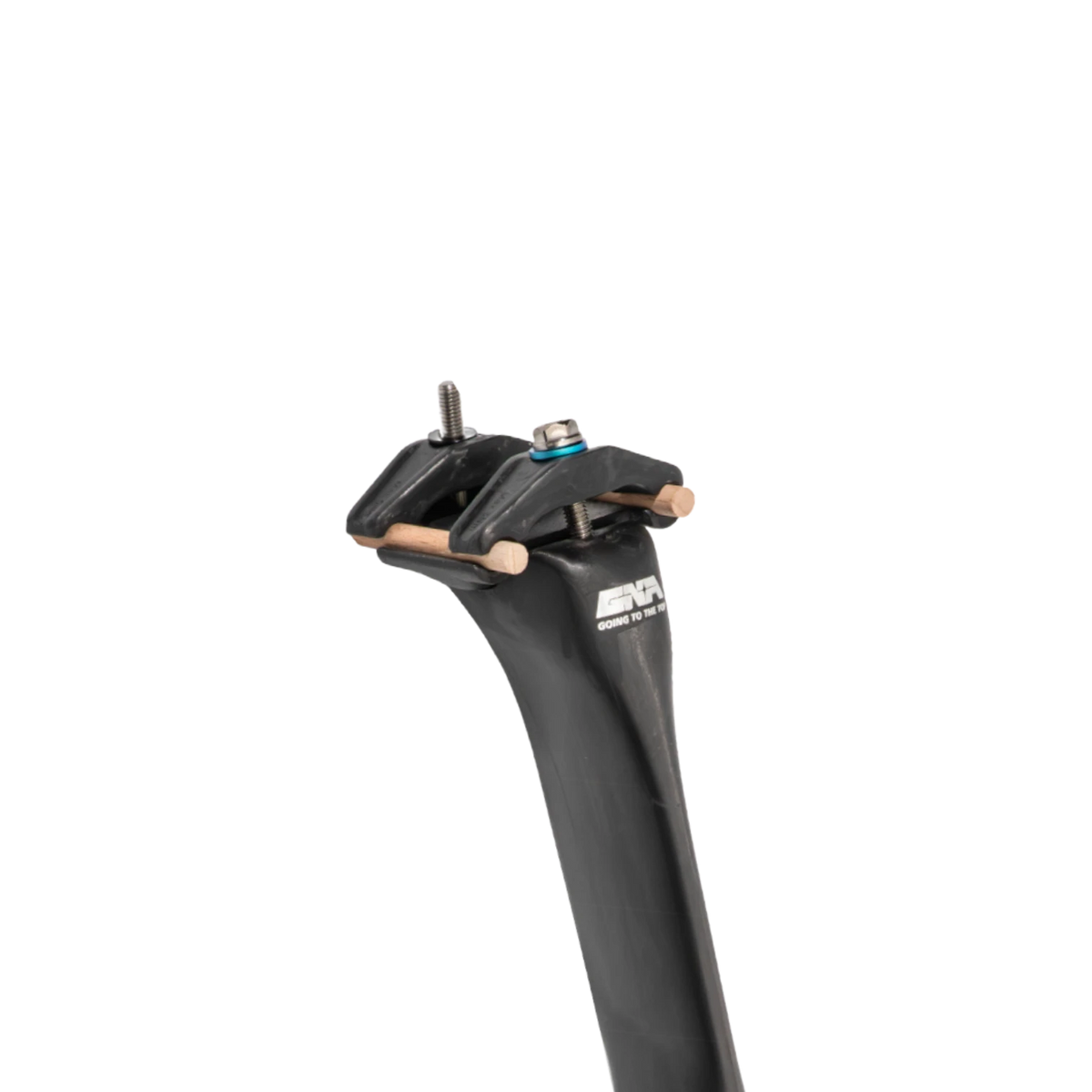 NorVelo Aero Fin lightweight carbon fiber bicycle seatpost with aerodynamic design and adjustable saddle clamp