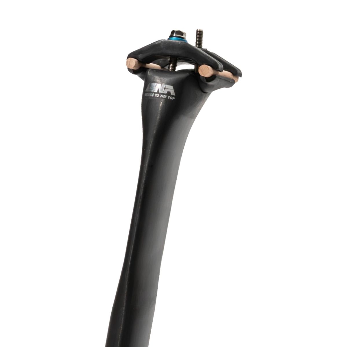 NorVelo Aero Fin carbon fiber bicycle seatpost with biomimetic fin structure for reduced aerodynamic drag