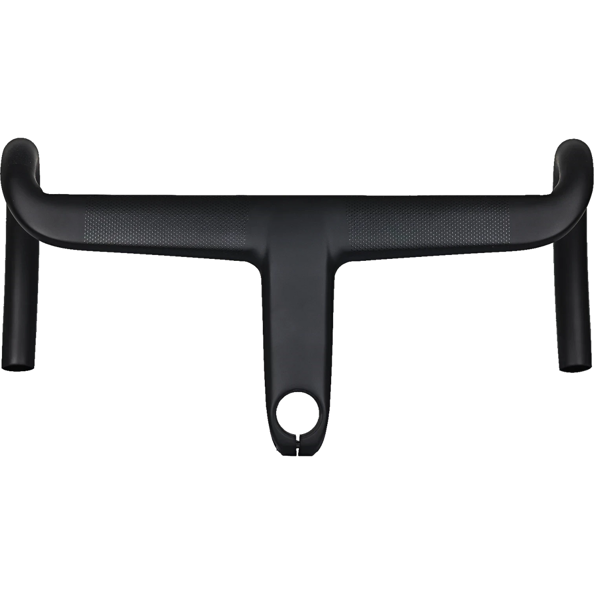 NorVelo Arden matte black integrated carbon road bike handlebar and stem combo with textured grip surface