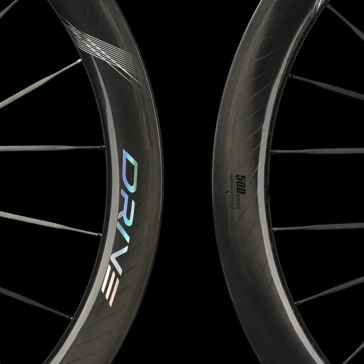 NorVelo Drive 50D II carbon road bike wheels featuring a lightweight aerodynamic rim profile and sleek black finish.