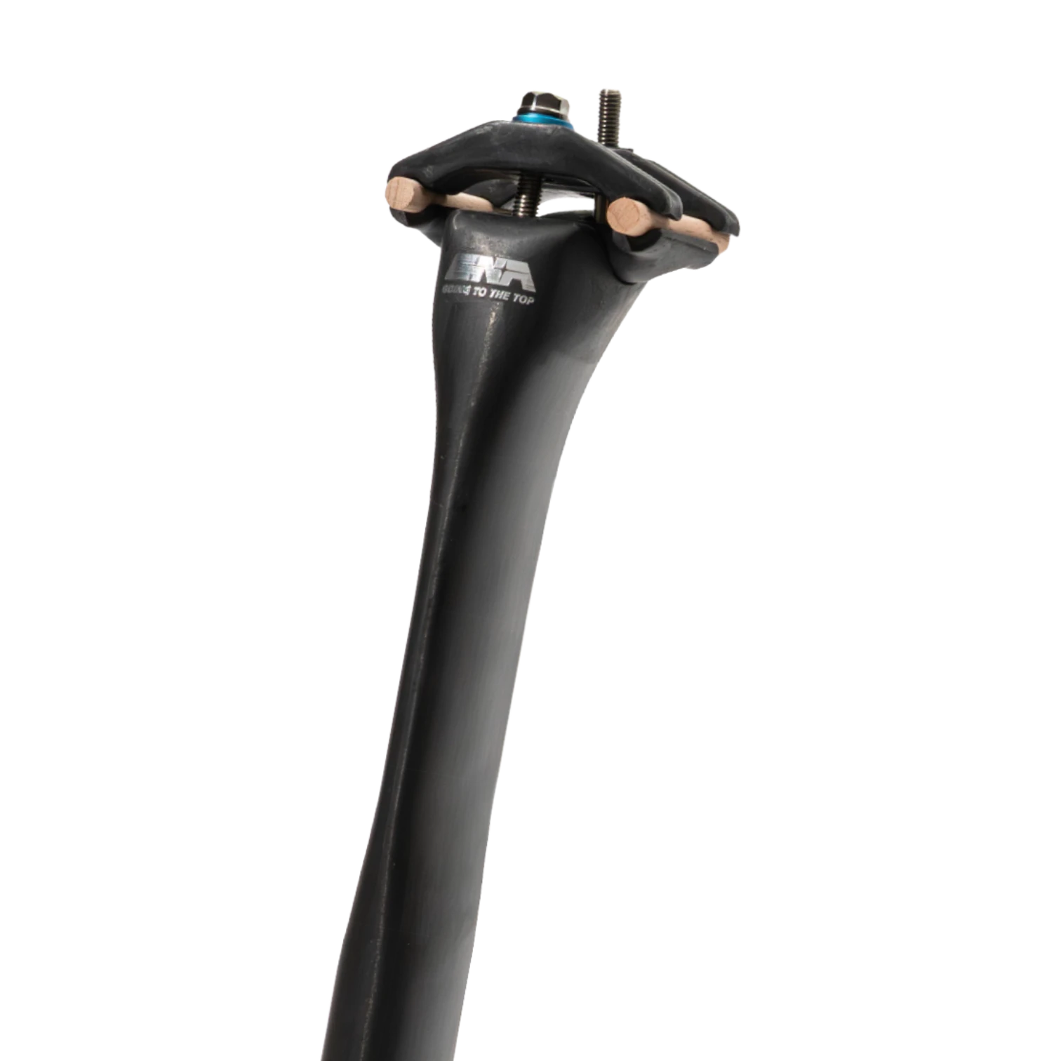 NorVelo Aero Fin carbon fiber bicycle seatpost with biomimetic fin structure for reduced aerodynamic drag