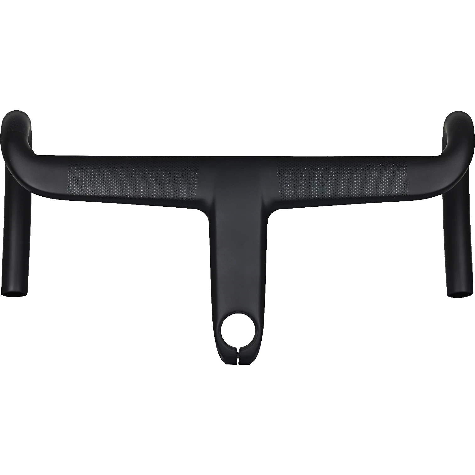 NorVelo Arden matte black integrated carbon road bike handlebar and stem combo with textured grip surface