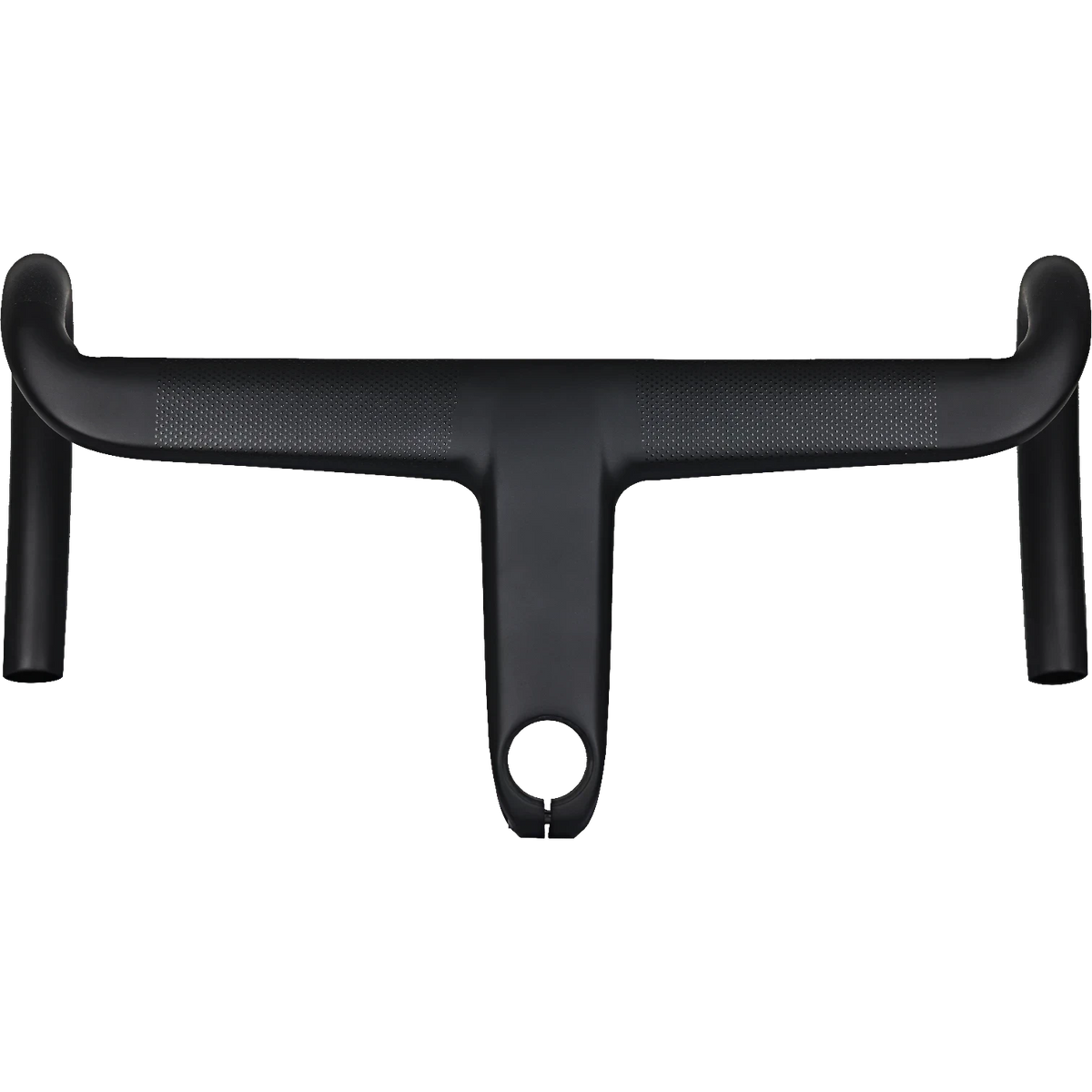 NorVelo Arden matte black integrated carbon road bike handlebar and stem combo with textured grip surface