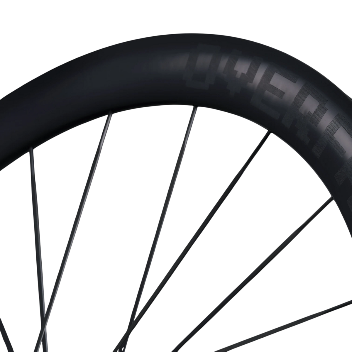 NorVelo Overfast Ultralight 50mm carbon road bike wheel with aerodynamic profile and black spokes