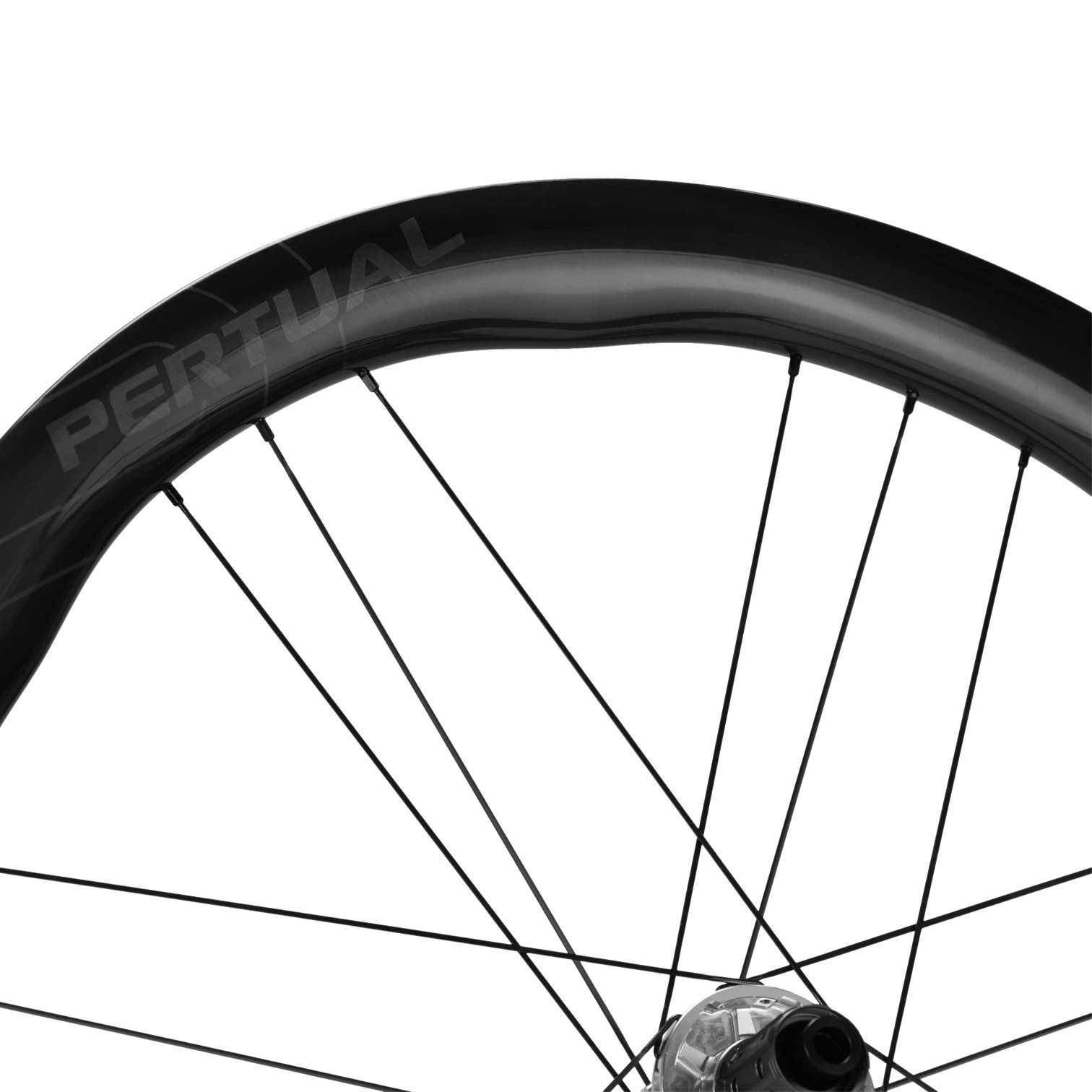 NorVelo Pertual Sharp GR carbon gravel bike wheel with unique wave-pattern rim profile and black spokes
